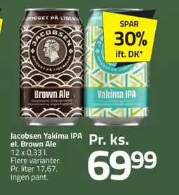 Fleggaard JACOBSEN Yakima ipa el. brown ale tilbud