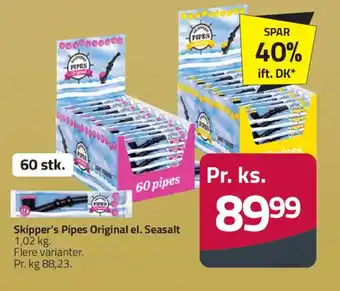 Fleggaard SKIPPER'S PIPES Original el. seasalt tilbud