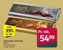 Fleggaard Lindt Gold el. Silver Bar, DKK 54.99 tilbud