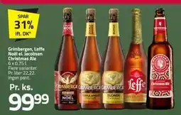 Fleggaard Grimbergen, Leffe Noël el. Jacobsen Christmas Ale, DKK 99.99 tilbud
