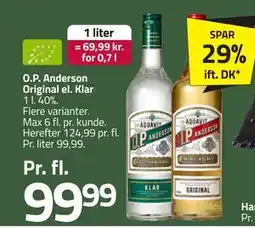Fleggaard O.P. Anderson Original el. Klar, DKK 99.99 tilbud