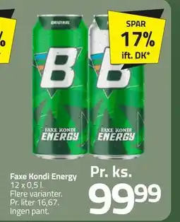 Fleggaard Faxe Kondi Energy, DKK 99.99 tilbud