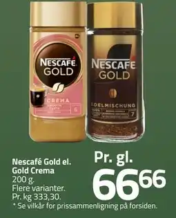 Fleggaard Nescafé Gold el. Gold Crema, DKK 66.66 tilbud