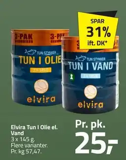 Fleggaard Elvira Tun I Olie el. Vand, DKK 25 tilbud