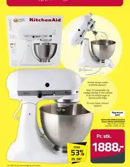 Fleggaard KitchenAid Køkkenmaskine Classic White 5K45SSEWH, DKK 1888 tilbud