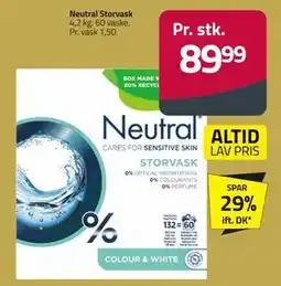 Fleggaard Neutral Storvask, DKK 89.99 tilbud