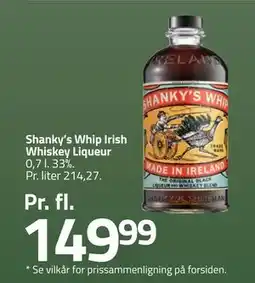 Fleggaard Shanky’s Whip Irish Whiskey Liqueur, DKK 149.99 tilbud