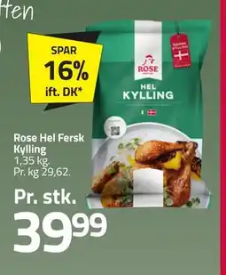 Fleggaard Rose Hel Fersk Kylling, DKK 39.99 tilbud