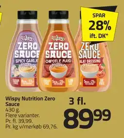 Fleggaard Wispy Nutrition Zero Sauce, DKK 89.99 tilbud