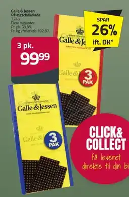 Fleggaard Galle & Jessen Pålægschokolade, DKK 99.99 tilbud