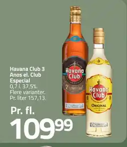 Fleggaard Havana Club 3 Anos el. Club Especial, DKK 109.99 tilbud