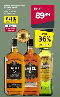 Fleggaard Label 5 Whisky Classic el. Bourbon Barrel, DKK 89.99 tilbud