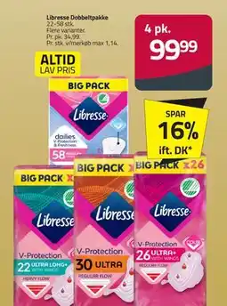Fleggaard Libresse Dobbeltpakke, DKK 99.99 tilbud