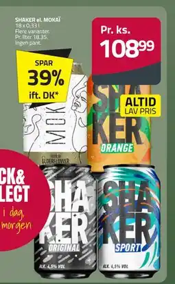 Fleggaard SHAKER el. MOKAÏ, DKK 108.99 tilbud