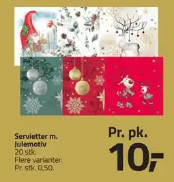 Fleggaard Servietter m. Julemotiv, DKK 10 tilbud