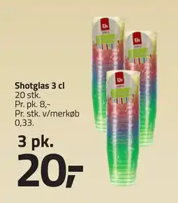 Fleggaard Shotglas 3 cl, DKK 20 tilbud
