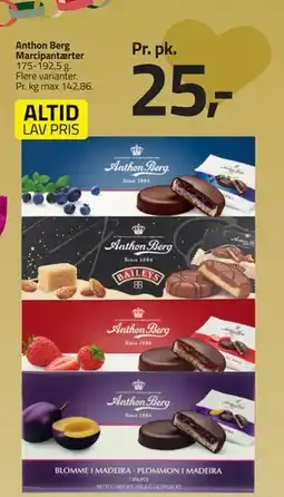 Fleggaard Anthon Berg Marcipantærter, DKK 25 tilbud