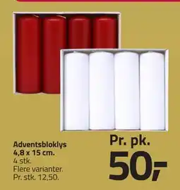Fleggaard Adventsbloklys 4,8 x 15 cm, DKK 50 tilbud