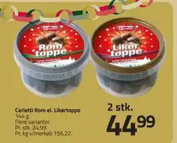 Fleggaard Carletti Rom el. Likørtoppe, DKK 44.99 tilbud