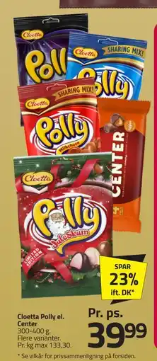 Fleggaard Cloetta Polly el. Center, DKK 39.99 tilbud