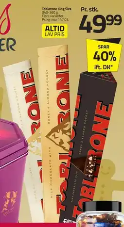 Fleggaard Toblerone King Size, DKK 49.99 tilbud