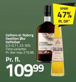 Fleggaard Galliano el. Nyborg Destilleri Øko Kaffelikør, DKK 109.99 tilbud