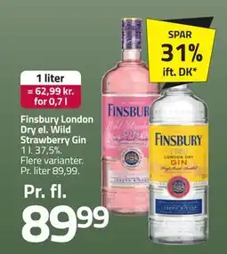 Fleggaard Finsbury London Dry el. Wild Strawberry Gin, DKK 89.99 tilbud