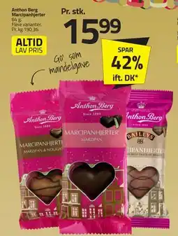 Fleggaard Anthon Berg Marcipanhjerter, DKK 15.99 tilbud