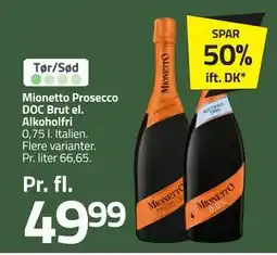 Fleggaard Mionetto Prosecco DOC Brut el. Alkoholfri, DKK 49.99 tilbud