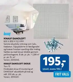 Davidsen KNAUF DANOLOFT SKRUE, DKK 195 tilbud