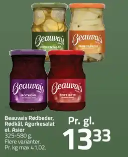 Fleggaard BEAUVAIS Rødbeder, rødkål, agurkesalat el. asier tilbud