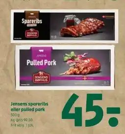 Coop 365 Jensens spareribs eller pulled pork tilbud