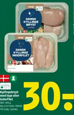 Coop 365 Kyllingebryst med lage eller inderfilet tilbud