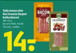 Coop 365 Tulip bacon eller Den Grønne Slagter kalkunbacon tilbud