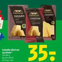Coop 365 Castello hård ost og skiver* tilbud