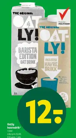 Coop 365 Oatly havredrik tilbud