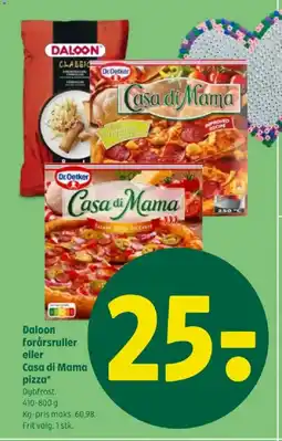 Coop 365 Daloon forårsruller eller Casa di Mama pizza* tilbud