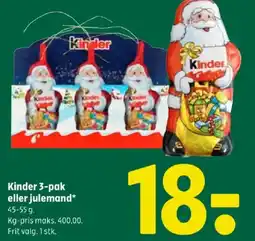 Coop 365 Kinder 3-pak eller julemand* tilbud