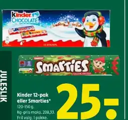 Coop 365 Kinder 12-pak eller Smarties* tilbud