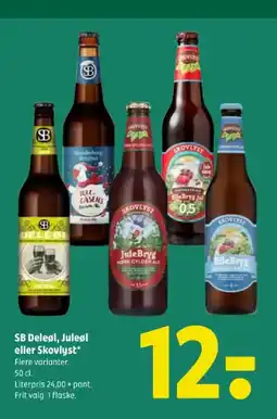Coop 365 SB Deleøl, Juleøl eller Skovlyst* tilbud