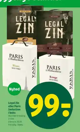 Coop 365 Legal Zin eller Paris Seduction i boks tilbud