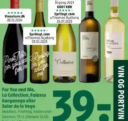 Coop 365 For You and Me, La Collection, Falasco Garganega eller Solar de la Vega tilbud