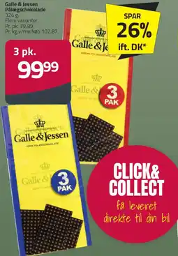 Fleggaard Galle & Jessen Pålægschokolade tilbud