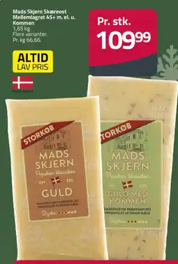 Fleggaard Mads Skjern Skæreost Mellemlagret 45+ m. el. u. Kommen tilbud