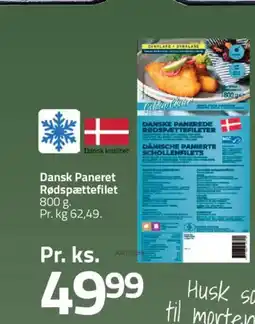 Fleggaard Dansk Paneret Rødspættefilet tilbud