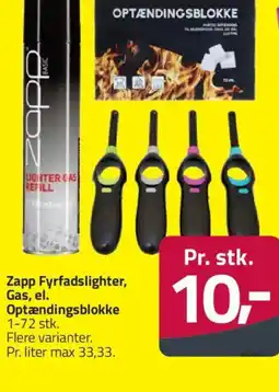 Fleggaard Zapp Fyrfadslighter, Gas, el. Optændingsblokke tilbud