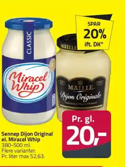 Fleggaard Sennep Dijon Original el. Miracel Whip tilbud