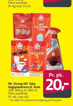 Fleggaard Mr. Strong WC Tabs, Kogepladerens el. Soda el. tilbud