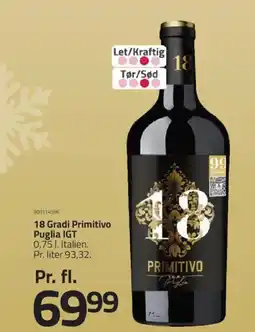 Fleggaard 18 Gradi Primitivo Puglia IGT tilbud
