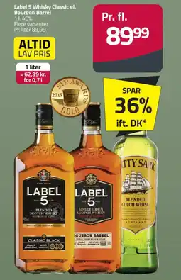 Fleggaard Label 5 Whisky Classic el. Bourbon Barrel tilbud